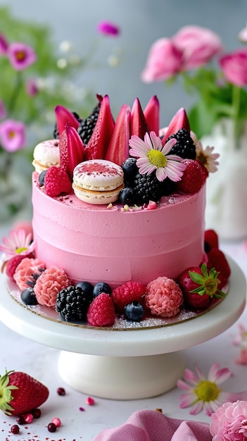 Фото Фотография вкусного пирога с крупным планом