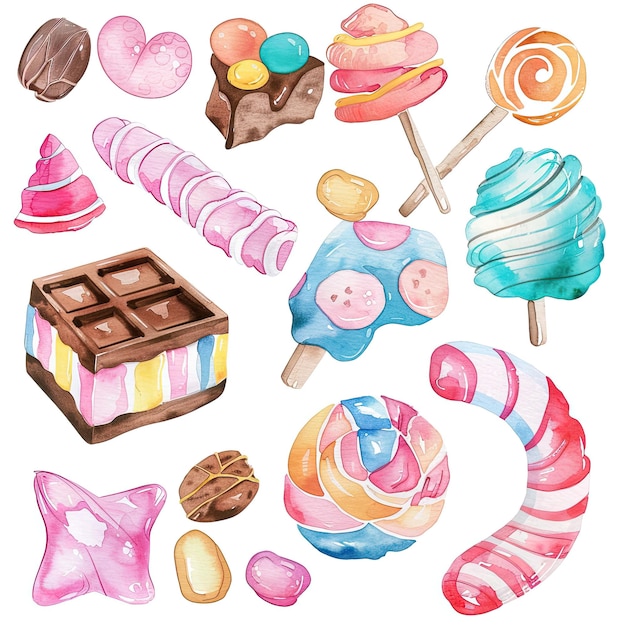 Фото Коллаж из разных конфет и конфетов