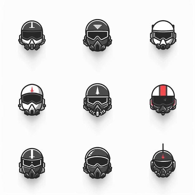 Фото Коллекция изображений шлемов и шлемов с красным и черным на них