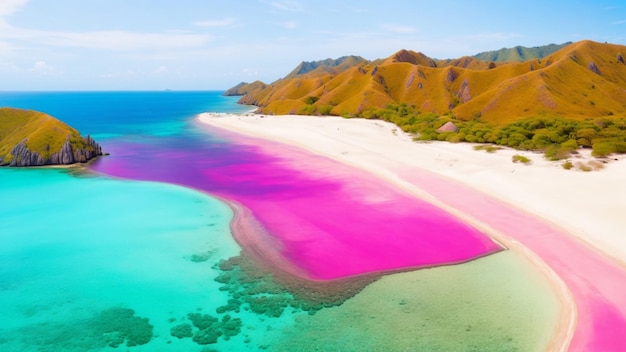 Фото Цветная пляжная вода на острове