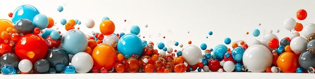 Фото Красочный кусок шаров разных размеров и цветов