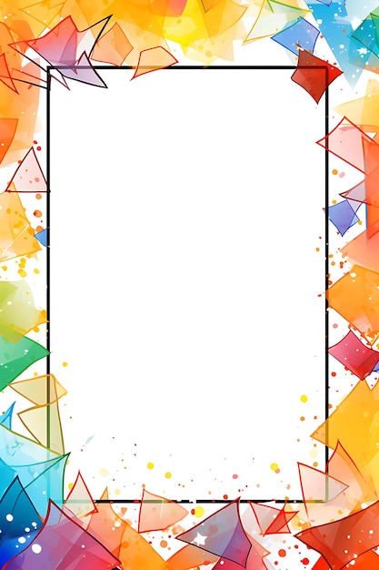 Фото Красочная карточка с радужным цветным треугольником