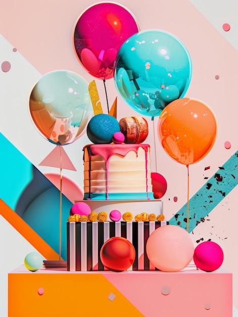 Фото Красочный дисплей воздушных шаров воздушные шары и воздушные шары