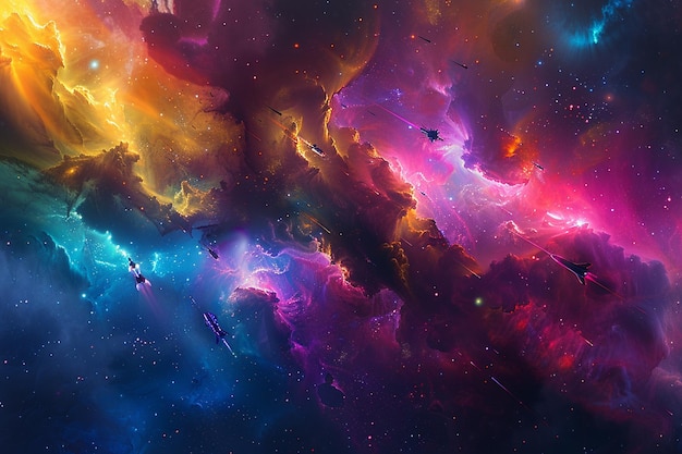 Фото Красочный образ космического фона с звездами и пространством