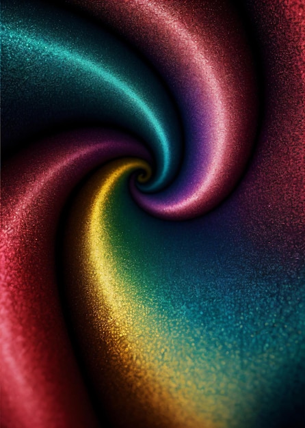 사진 검은색 배경에  ⁇ 색 경계와  ⁇ 은색 바닥  ⁇ 니를 가진 다채로운 페인트의 소용돌이