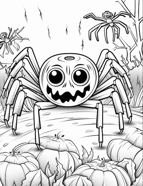 Раскраски паук распечатать бесплатно формат а4 Coloriage mignon araignee facile kid à imprimer Dessin araignée, Coloriage araig
