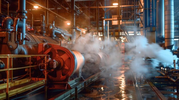 Фото Сложная система насосов и турбин принимает воду, нагревает ее и превращает в перегретую.