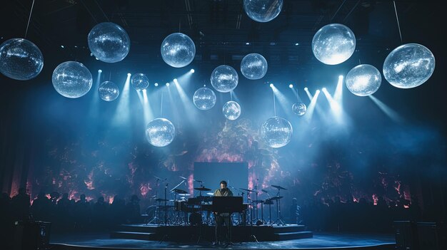 写真 コンサートは音楽とライトのコンサートに設定されています