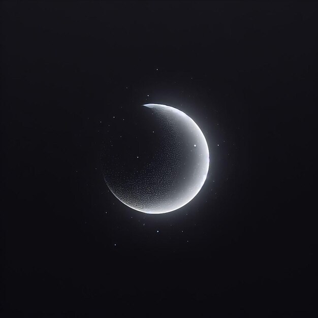 사진 a crescent moon is shown in a dark space