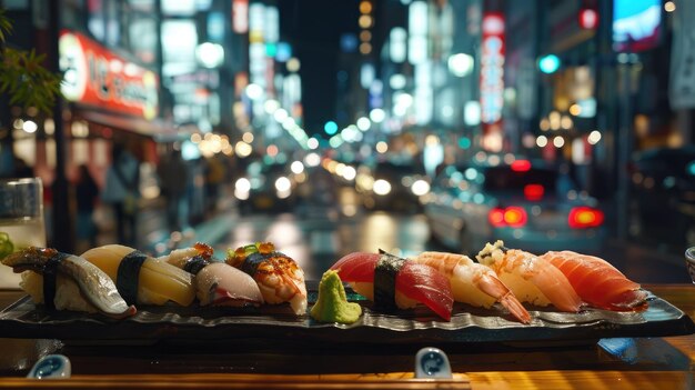 Фото Кулинарная симфония за столом шеф-повара суши