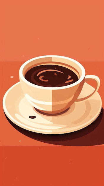 사진 a cup of coffee with a black dot on the top