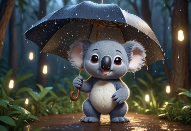 Фото Милый коала с зонтиком