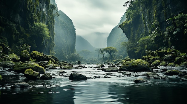 A_dense_and_misty_rainforest_with_towering_trees_and