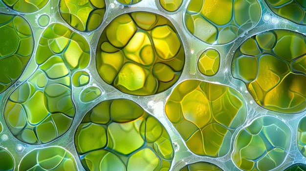 写真 植物細胞の中央のバクオール (vacuole) の詳細な微鏡画像