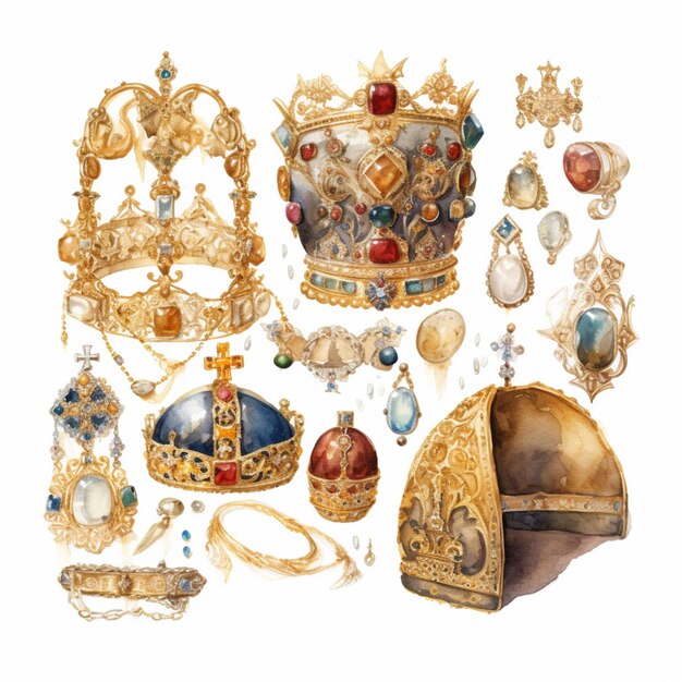 Фото Рисунок короны и небольшой коробочки со словом «королевский».