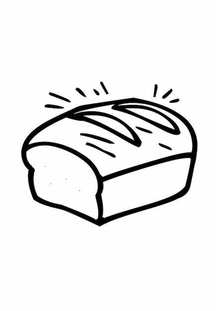 Фото Рисунок хлеба с солнечным луком на вершине генеративный ai