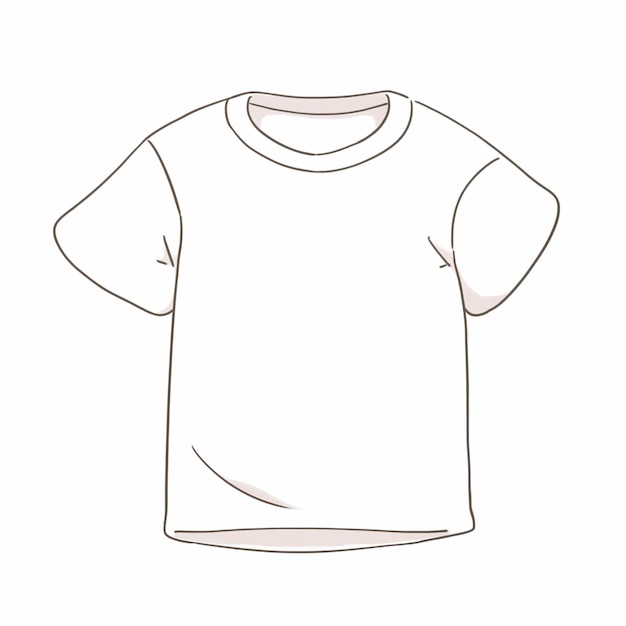 Фото Рисунок белой футболки с коротким рукавом с генеративным ии