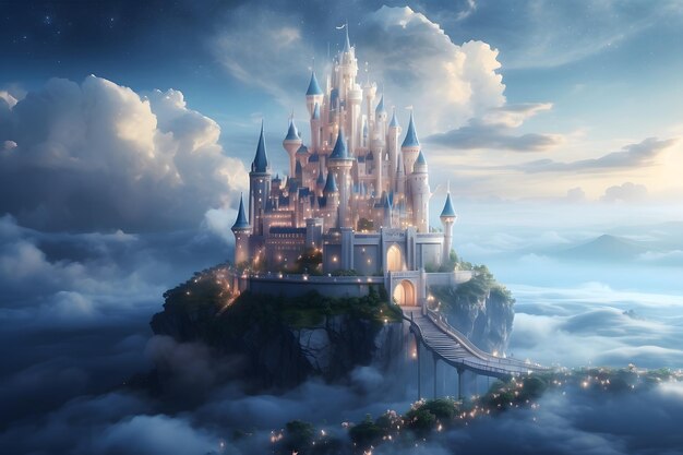 写真 雲に浮かぶ夢のような城