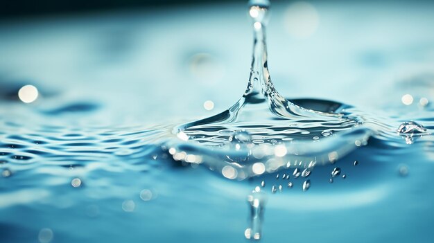 Foto una_gocciolina_di_schizzi_d'acqua_nell'aria_nello_stile