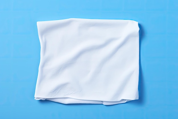 写真 白い綿タオルで作られた布地ワイパーのモックアップ テンプレートが、ab に分離された方法で表示されます。