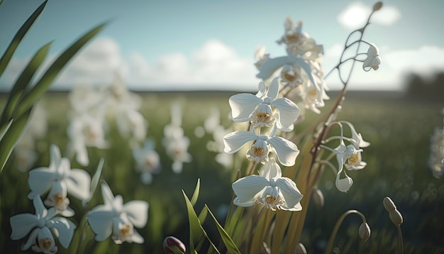 写真 白蘭の花畑 ai 生成