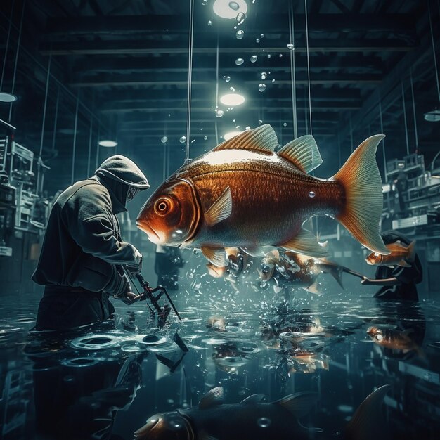 写真 魚という言葉が書かれている魚
