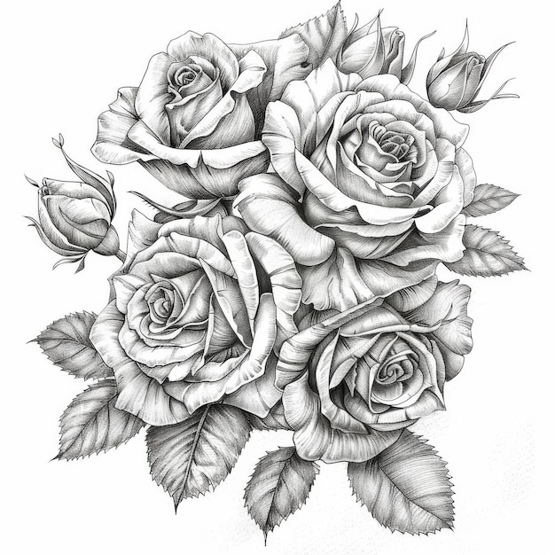 写真 花のタトゥーのカラーページ