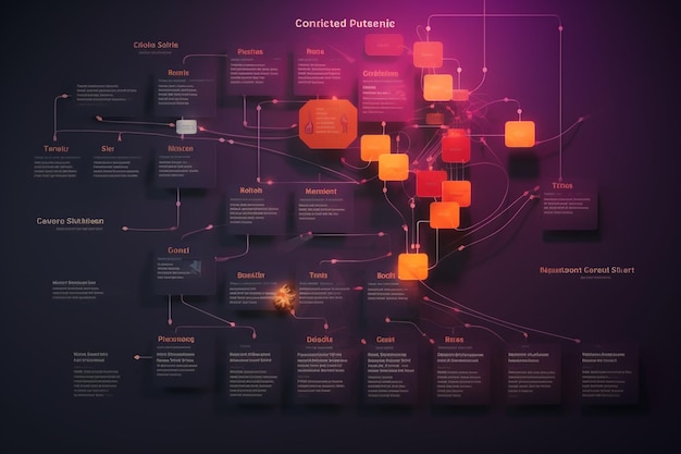 Фото Диаграмма, иллюстрирующая шаги в контенте generative ai