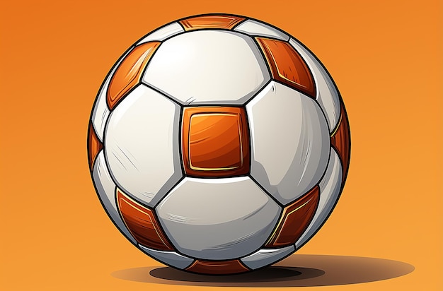 Foto a_football_balls_in_the_style_of_hand