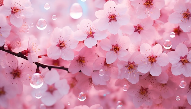 写真 ピンクの桜の森