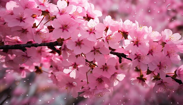 写真 ピンクの桜の森