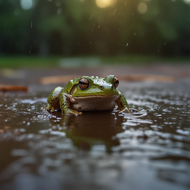 Фото Лягушка, которая сидит в воде