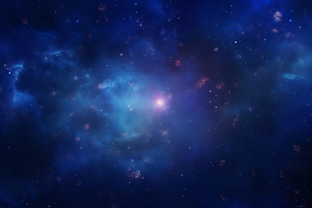 Фото Галактика со звездами красивое синее изображение космического фона космический фона генеративный ии