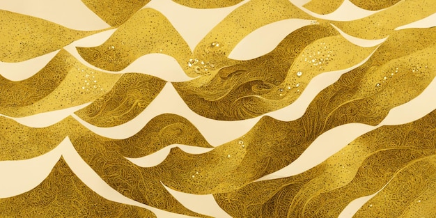 写真 底に「海」の文字が入った金の波模様。