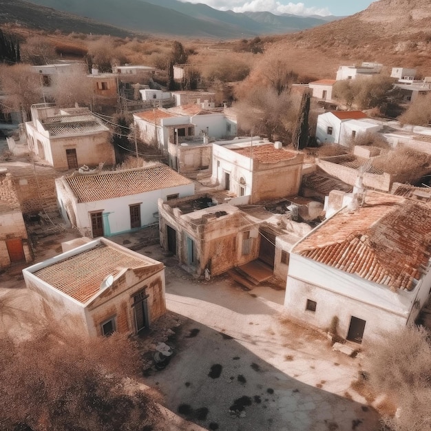 Фото Виста на греческую деревню