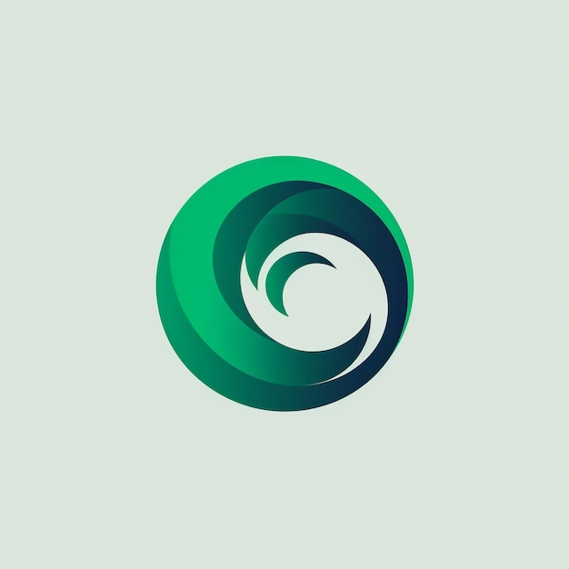 Фото Зеленый круг с зеленым кружком посередине.