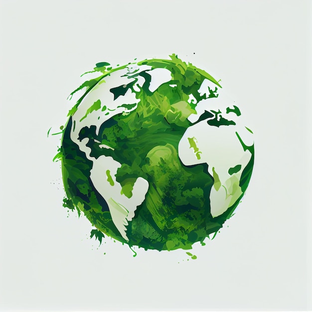 Фото Зеленый глобус со словом 
