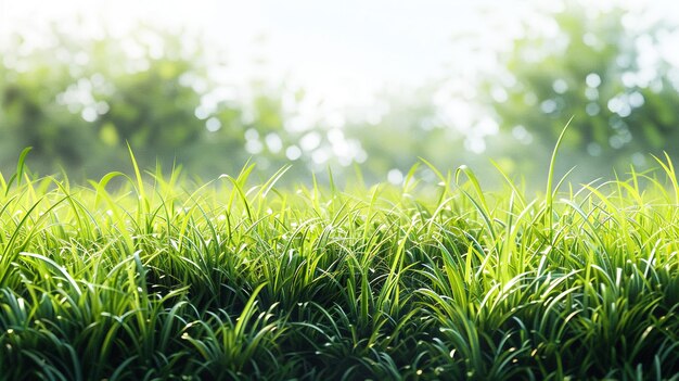 写真 太陽が輝く緑の草