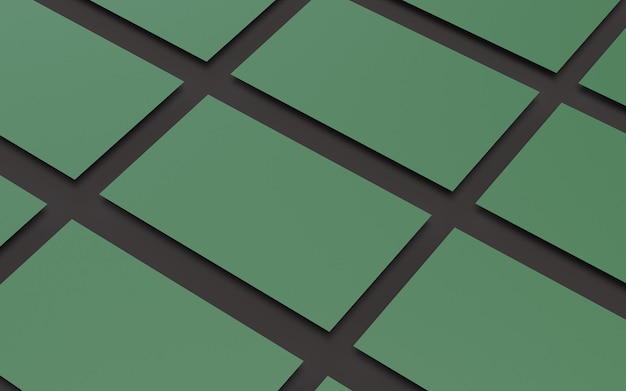 사진 사각형과 단어가 있는 녹색 타일 패턴
