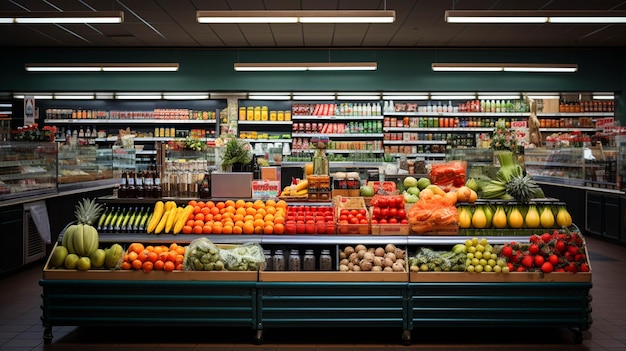 写真 食料品や家具がたくさん入った食料品店