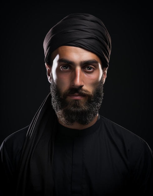 Фото Парень в мусульманской одежде изолированный фон