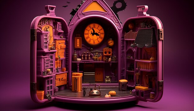 Фото Хэллоуинская версия компактной игрушки polly pocket.