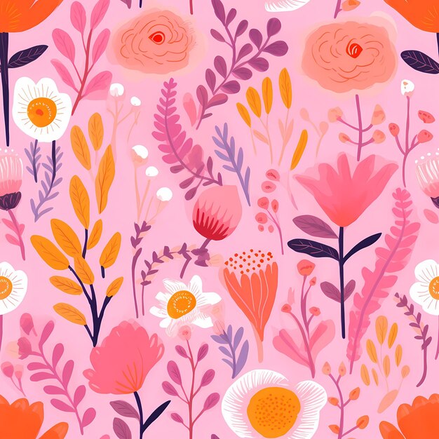 写真 a_hand_drawn_colorful_pattern_with_different_designs