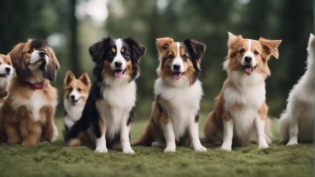 写真 超リアルなかわいい犬のグループ