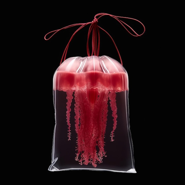 Фото Медуза с неоновой медузой на заднем плане