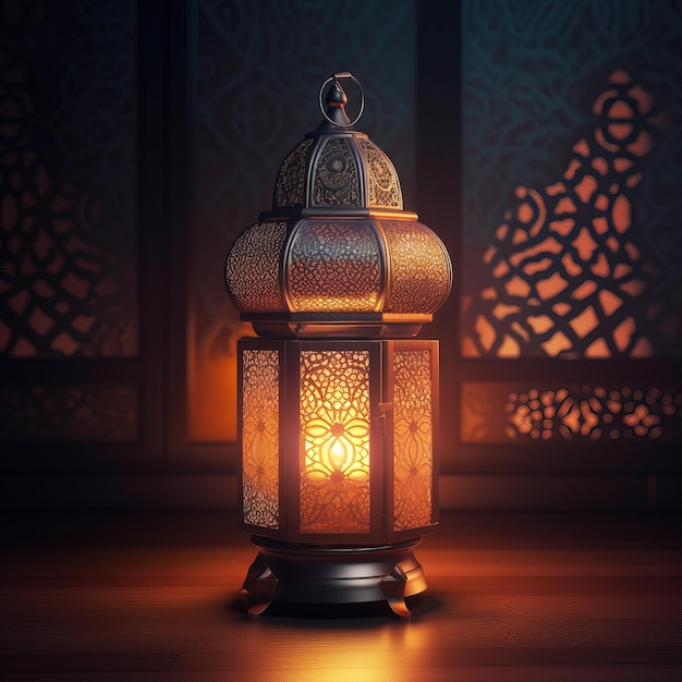 Фото Лампа с лампочкой на синем фоне.