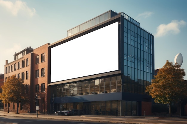 Фото Большой рекламный щит в центре города generaivr ai