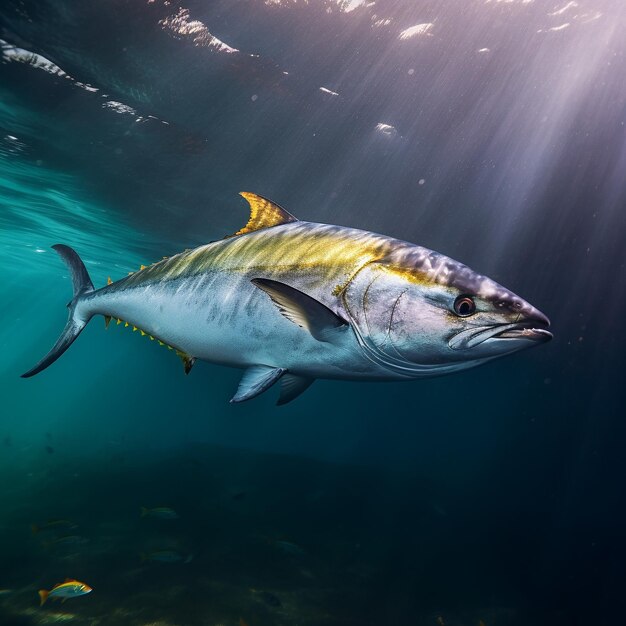 写真 海の中の大きなトナ