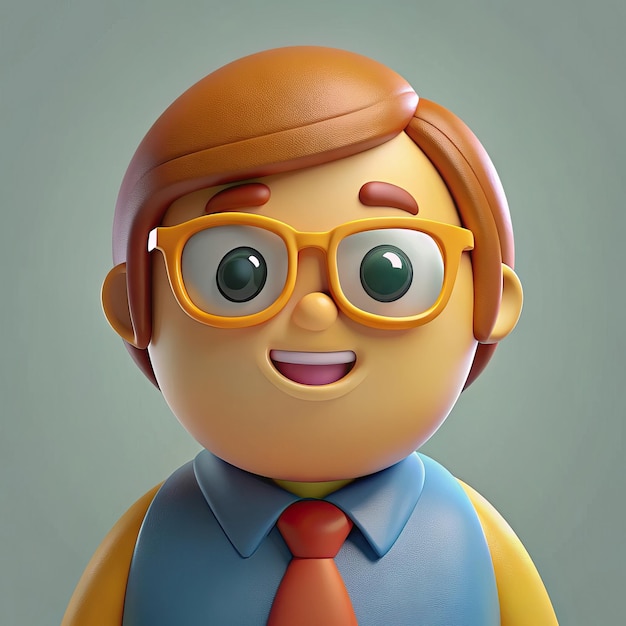 Foto a lego figure of a man wearing glasses and a tie with a tie