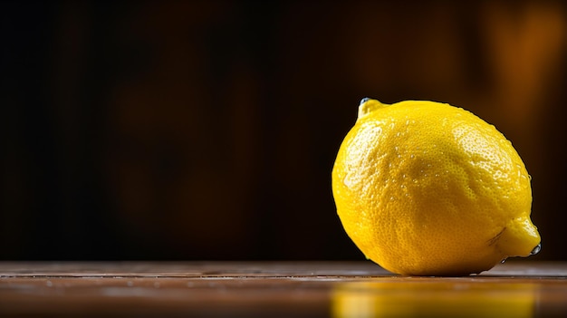 Фото Лимон на деревянном столе